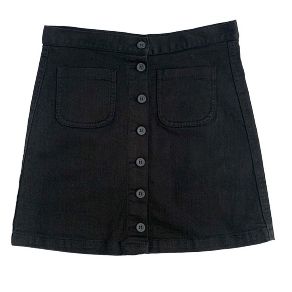 Brandy Melville Black Mini Skirt button down - Picture 5 of 7